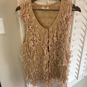 Umgee Beige Textured Sweater Vest